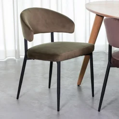 LABEL51 Eetkamerstoel Bliss Velvet* Eetkamerstoelen Velvet / Fluweel|Eetkamerstoelen Zonder Armleuning