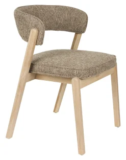 Zuiver Eetkamerstoel Bright Eikenhout en stof, kleur* Eetkamerstoelen Zonder Armleuning