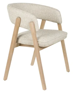 Zuiver Eetkamerstoel Bright Met armleuning, Eikenhout en stof* Eetkamerstoelen Zonder Armleuning|Eetkamerstoelen Met Armleuning