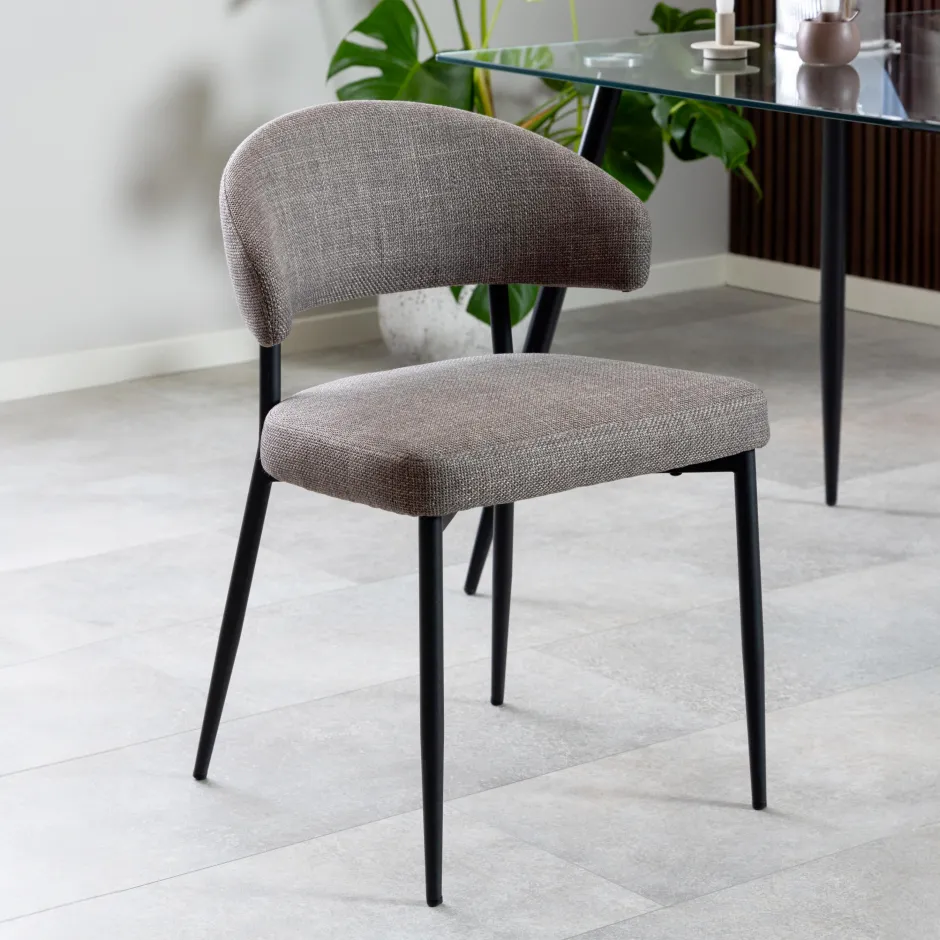 Bendt Eetkamerstoel Britney* Beige Eetkamerstoelen|Eetkamerstoelen Zonder Armleuning