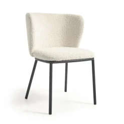 Kave Home Eetkamerstoel Ciselia Bouclé* Eetkamerstoelen Bouclé / Teddy|Eetkamerstoelen Zonder Armleuning
