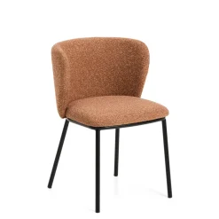 Kave Home Eetkamerstoel Ciselia Grof Chenille* Chenille Eetkamerstoelen|Eetkamerstoelen Zonder Armleuning