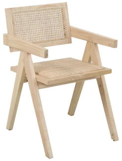 Artistiq Living Eetkamerstoel Daja Hout en rotan* Eetkamerstoelen Met Armleuning