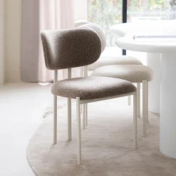 By-Boo Eetkamerstoel Daybreak Bouclé* Beige Eetkamerstoelen|Eetkamerstoelen Bouclé / Teddy