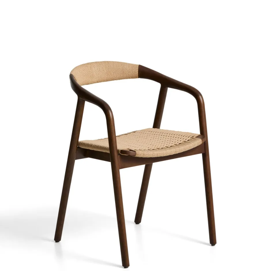 Kave Home Eetkamerstoel Derile Eikenhout* Eetkamerstoelen Met Armleuning