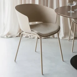 ZILT Eetkamerstoel Elam* Beige Eetkamerstoelen|Eetkamerstoelen Met Armleuning