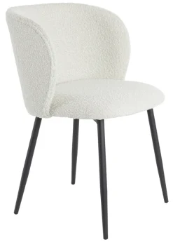 Light & Living Eetkamerstoel Elyna Bouclé* Beige Eetkamerstoelen|Eetkamerstoelen Bouclé / Teddy