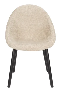 Dutchbone Eetkamerstoel Fenna Bouclé* Eetkamerstoelen Bouclé / Teddy|Eetkamerstoelen Zonder Armleuning