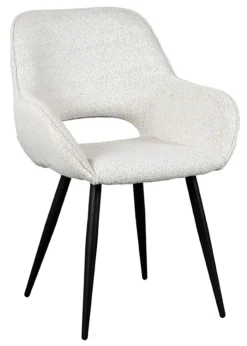 LABEL51 Eetkamerstoel Fer Bouclé* Eetkamerstoelen Bouclé / Teddy|Eetkamerstoelen Met Armleuning