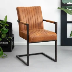 Tower Living Eetkamerstoel Ferro met armleuning* Eetkamerstoelen Met Armleuning