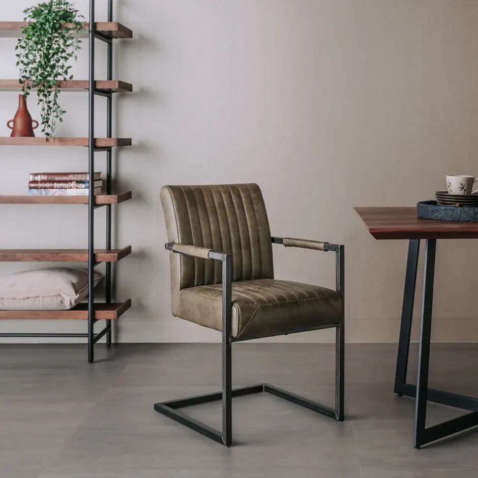 Tower Living Eetkamerstoel Ferro met armleuning* Eetkamerstoelen Met Armleuning