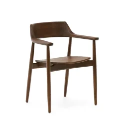 Kave Home Eetkamerstoel Fondes Eikenhout* Eetkamerstoelen Met Armleuning