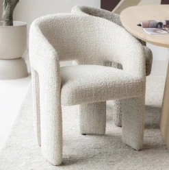 Eleonora Eetkamerstoel Hamilton Grove Bouclé* Beige Eetkamerstoelen|Eetkamerstoelen Bouclé / Teddy