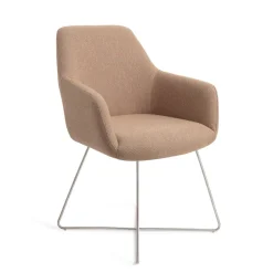 Jesper Home Eetkamerstoel Hiroo Cross Steel* Eetkamerstoelen Met Armleuning