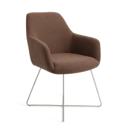 Jesper Home Eetkamerstoel Hiroo Cross Steel* Eetkamerstoelen Met Armleuning