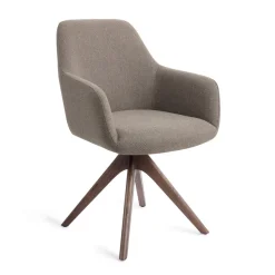 Jesper Home Eetkamerstoel Hiroo Revolve Oak Walnut* Eetkamerstoelen Met Armleuning