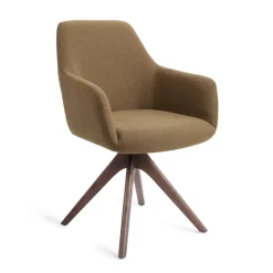 Jesper Home Eetkamerstoel Hiroo Revolve Oak Walnut* Eetkamerstoelen Met Armleuning