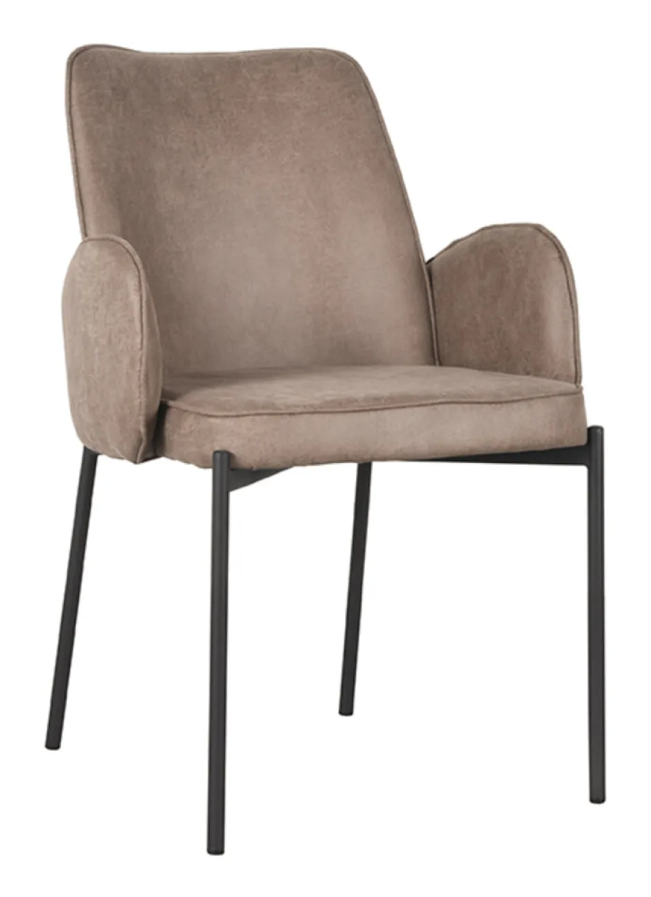 LABEL51 Eetkamerstoel Joni Micro Suede, kleur* Eetkamerstoelen Met Armleuning