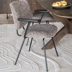 Eleonora Eetkamerstoel Jon Met armleuning* Beige Eetkamerstoelen|Eetkamerstoelen Met Armleuning
