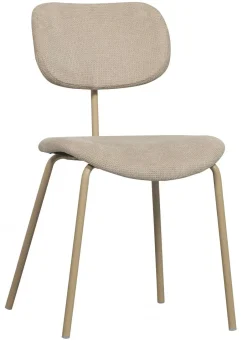 WOOOD Eetkamerstoel Link Chenille* Chenille Eetkamerstoelen|Eetkamerstoelen Zonder Armleuning