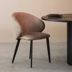 LABEL51 Eetkamerstoel Logan Micro Suede, kleur* Eetkamerstoelen Met Armleuning