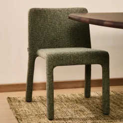 Kave Home Eetkamerstoel Loria Chenille* Chenille Eetkamerstoelen|Beige Eetkamerstoelen