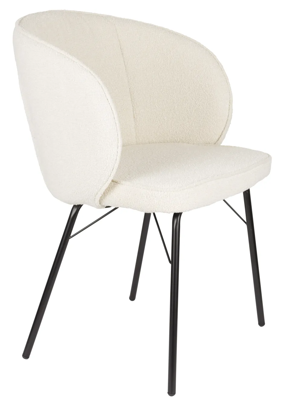 ZILT Eetkamerstoel Lysandra Bouclé* Beige Eetkamerstoelen|Eetkamerstoelen Bouclé / Teddy