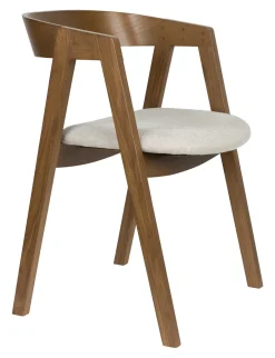 Zuiver Eetkamerstoel Mads Essenhout en stof* Eetkamerstoelen Met Armleuning