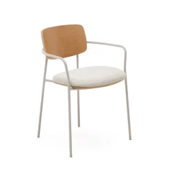 Kave Home Eetkamerstoel Maureen Eiken* Beige Eetkamerstoelen|Eetkamerstoelen Met Armleuning