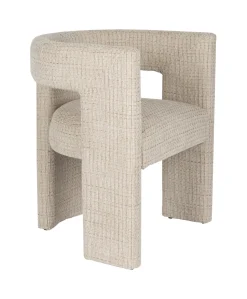 Dutchbone Eetkamerstoel Medina Geweven stof, kleur Beige* Beige Eetkamerstoelen|Eetkamerstoelen Met Armleuning