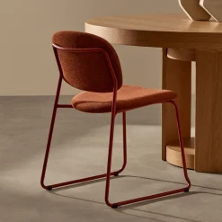 Kave Home Eetkamerstoel Meli Chenille* Chenille Eetkamerstoelen|Beige Eetkamerstoelen