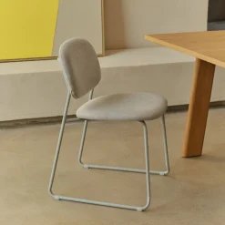 Kave Home Eetkamerstoel Meli Chenille* Chenille Eetkamerstoelen|Beige Eetkamerstoelen