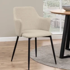 Bendt Eetkamerstoel Merete Stof* Beige Eetkamerstoelen|Eetkamerstoelen Met Armleuning