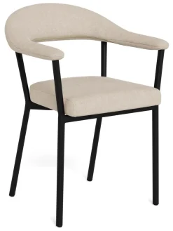 Bendt Eetkamerstoel Miyoshi Chenille, kleur Zand* Chenille Eetkamerstoelen|Beige Eetkamerstoelen