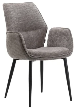 LABEL51 Eetkamerstoel Morris Elite stof* Beige Eetkamerstoelen|Eetkamerstoelen Met Armleuning