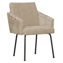 WOOOD Eetkamerstoel Mount Chenille* Chenille Eetkamerstoelen|Beige Eetkamerstoelen