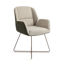 Jesper Home Eetkamerstoel Myoko Cross Rose* Eetkamerstoelen Met Armleuning|Beige Eetkamerstoelen