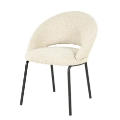 By-Boo Eetkamerstoel Nido Chenille* Chenille Eetkamerstoelen|Eetkamerstoelen Met Armleuning
