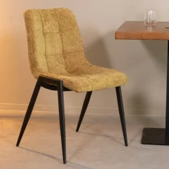 LABEL51 Eetkamerstoel Noor Elite stof* Eetkamerstoelen Zonder Armleuning