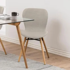 Bendt Eetkamerstoel Olle Hout* Beige Eetkamerstoelen|Eetkamerstoelen Zonder Armleuning
