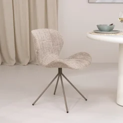 Zuiver Eetkamerstoel OMG Chenille* Chenille Eetkamerstoelen|Eetkamerstoelen Zonder Armleuning