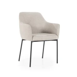 Eleonora Eetkamerstoel Paul* Beige Eetkamerstoelen|Eetkamerstoelen Met Armleuning