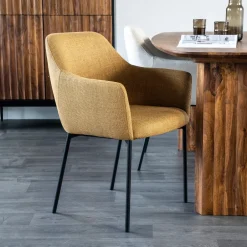 Eleonora Eetkamerstoel Paul* Beige Eetkamerstoelen|Eetkamerstoelen Met Armleuning