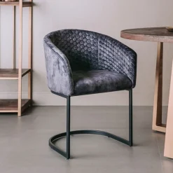 Tower Living Eetkamerstoel Pellaro Velvet* Eetkamerstoelen Velvet / Fluweel|Eetkamerstoelen Met Armleuning