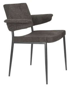 Dutchbone Eetkamerstoel Portland Geweven stof* Beige Eetkamerstoelen|Eetkamerstoelen Met Armleuning