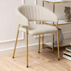 Bendt Eetkamerstoel Preben* Beige Eetkamerstoelen|Eetkamerstoelen Met Armleuning