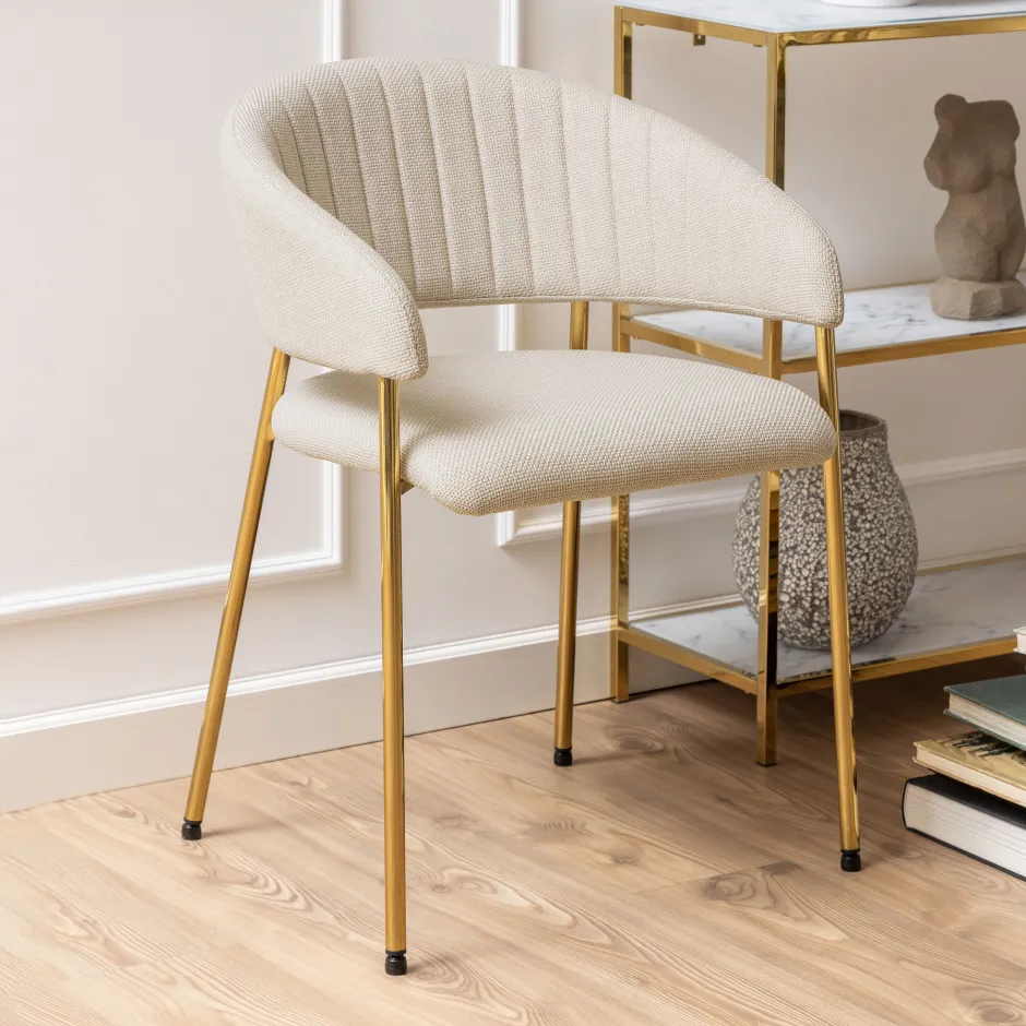 Bendt Eetkamerstoel Preben* Beige Eetkamerstoelen|Eetkamerstoelen Met Armleuning