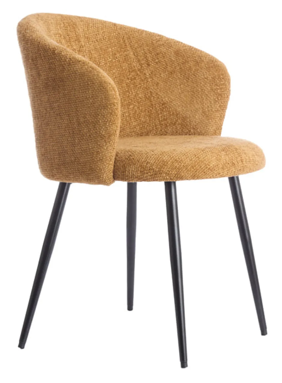 Light & Living Eetkamerstoel Radaja Chenille* Chenille Eetkamerstoelen|Eetkamerstoelen Met Armleuning
