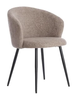 Light & Living Eetkamerstoel Radaja Chenille* Chenille Eetkamerstoelen|Eetkamerstoelen Met Armleuning