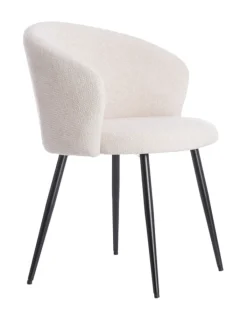 Light & Living Eetkamerstoel Radaja Chenille* Chenille Eetkamerstoelen|Eetkamerstoelen Met Armleuning